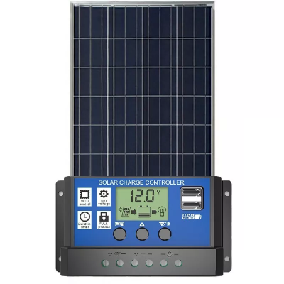 produto Kit Painel Placa Controlador Solar Fotovoltaica 150w Watts