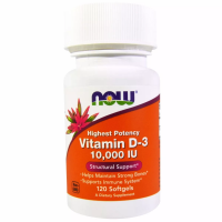 Vitamina D3 10,000 Ui 120 Softgels Now Foods 