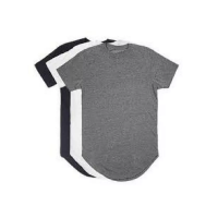 Kit C/3 Un Camisas Blusas Masculinas Longline Oversize Swag