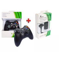 Kit Controle Para Xbox360 Sem Fio Original Feir + Bateria 