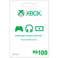 Microsoft Gift Card 100 Reais Cartão Presente Xbox Live Br