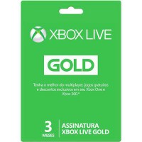 Xbox Live Gold Brasil Br - Cartão De 3 Meses Xbox 360 / One