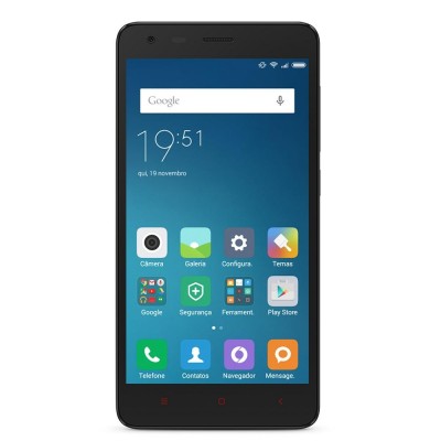 produto Smartphone Xiaomi Redmi 2 Cinza Escuro com Android, Dual Chip, Tela de 4,7, Câmera 8MP, 4G, 8GB e Processador Quad Core de 1.2Ghz