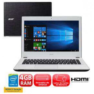 produto Notebook Acer E5-473-370z I3 4gb 1tb 14 Win10