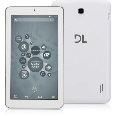 produto Tablet DL X Quad Core Tela 7” Android 5.1 Lollipop 8GB Wi-Fi Branco Quad Core