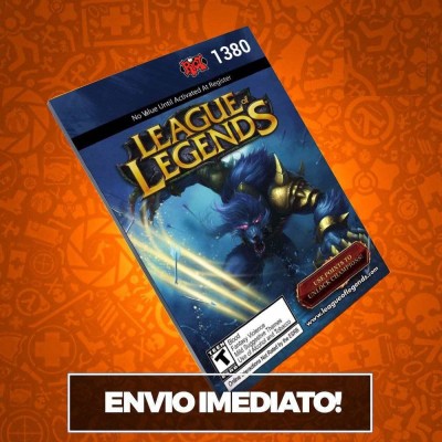 produto League Of Legends Lol - Cartão 1380 Riot Points Rp Br Brasil